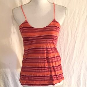 Aeropostale XSmall strappy tank top orange stripes
